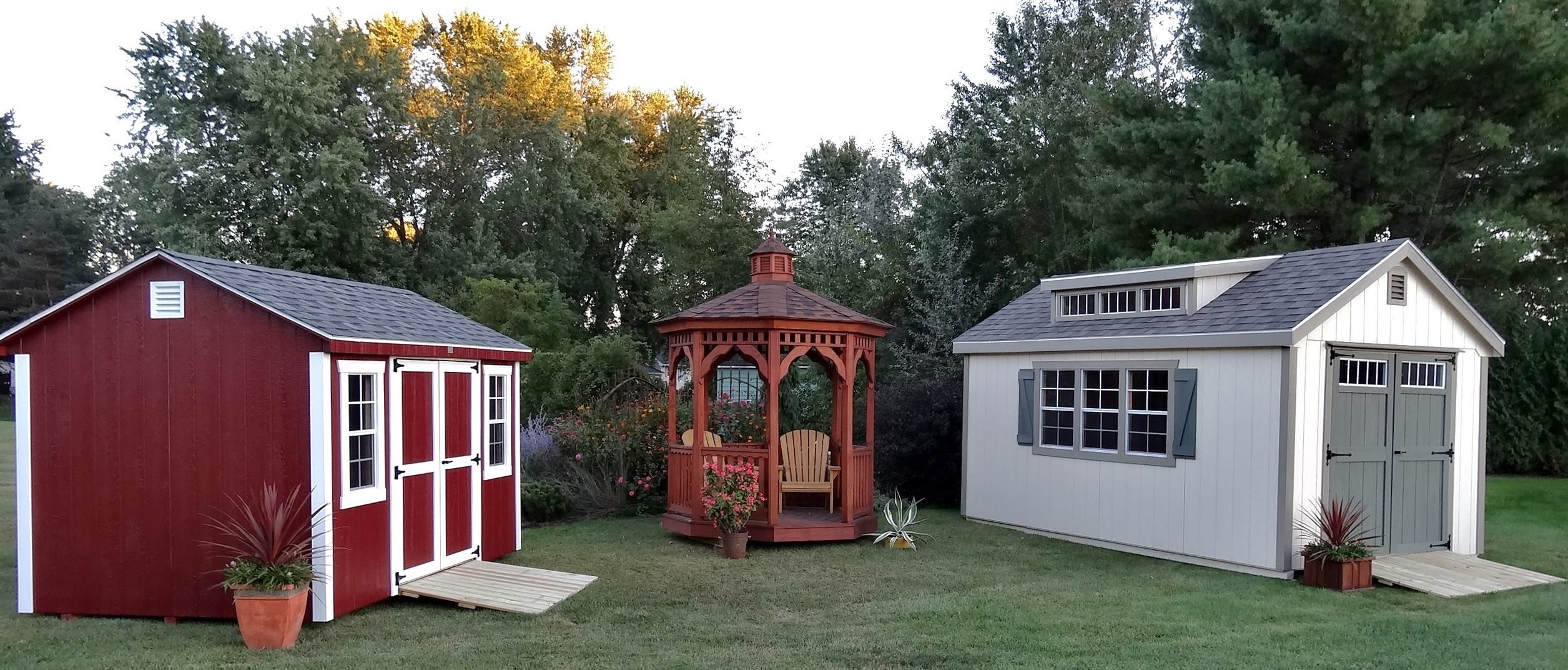 3 styles of backyard buildings