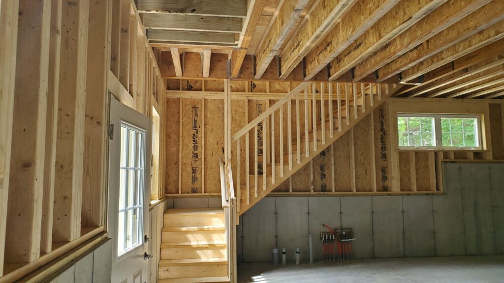 customized interior of a garage