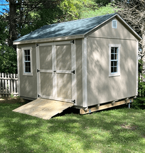 shed in backyard