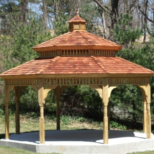 20' Pavilion, heavy timber post, double roof, no bottom rails 20' Pavilion, heavy timber post, double roof, no bottom rails