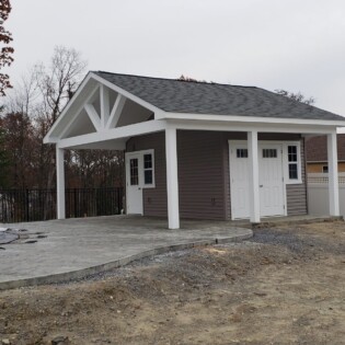 This pool house was designed by one of our clients who brought us the prints and asked if we could build it for them.