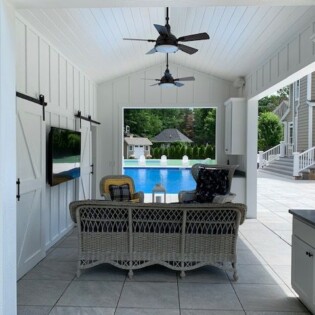 Interior of Custom Designed Pool House (walsh) Interior of Custom Designed Pool House (walsh)