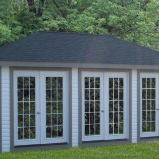 12x20 Pool House, hip roof, three sets of French doors. Design the interior to fit your needs. 12x20 Pool House, hip roof, three sets of French doors. Design the interior to fit your needs.