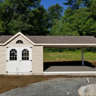 Front view of the 12x26 Pool House